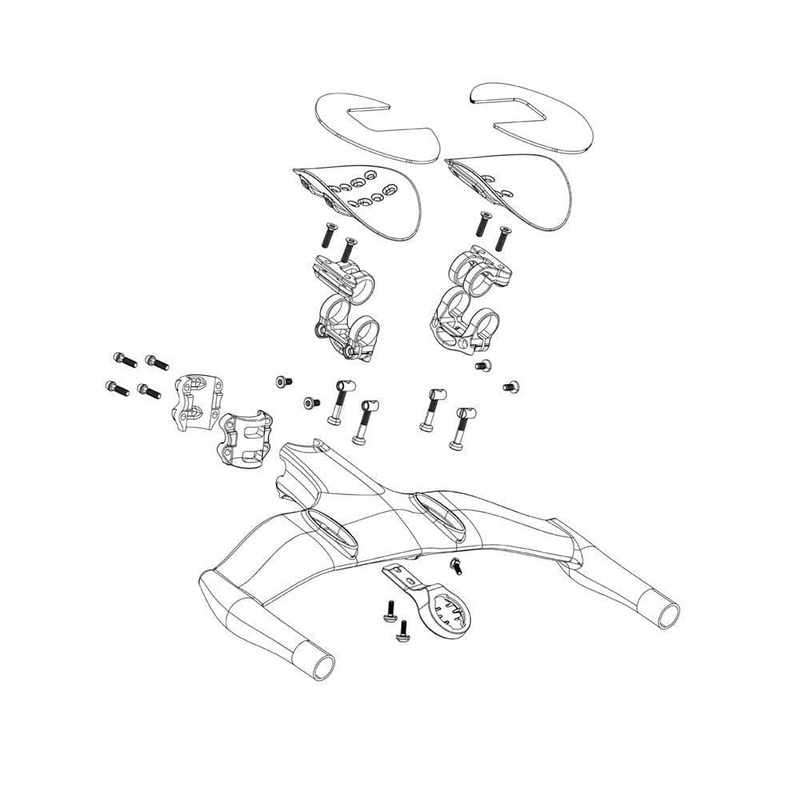 Zipp Spare – Handlebar Vuka Clip B1 Low Mount Assembly Right With Bolts: Black