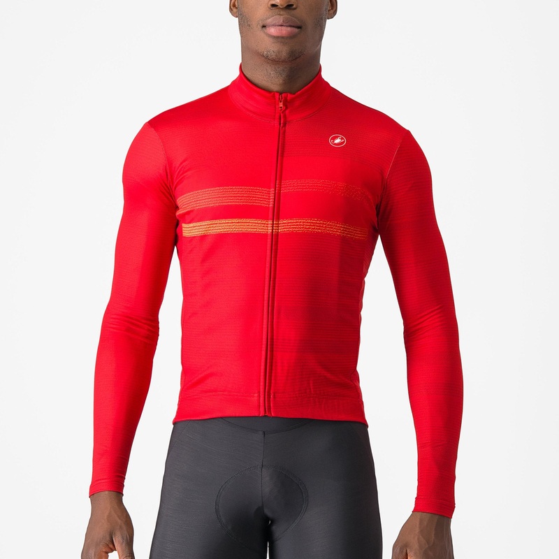 Maglia maniche lunghe Castelli Collapse – Rosso