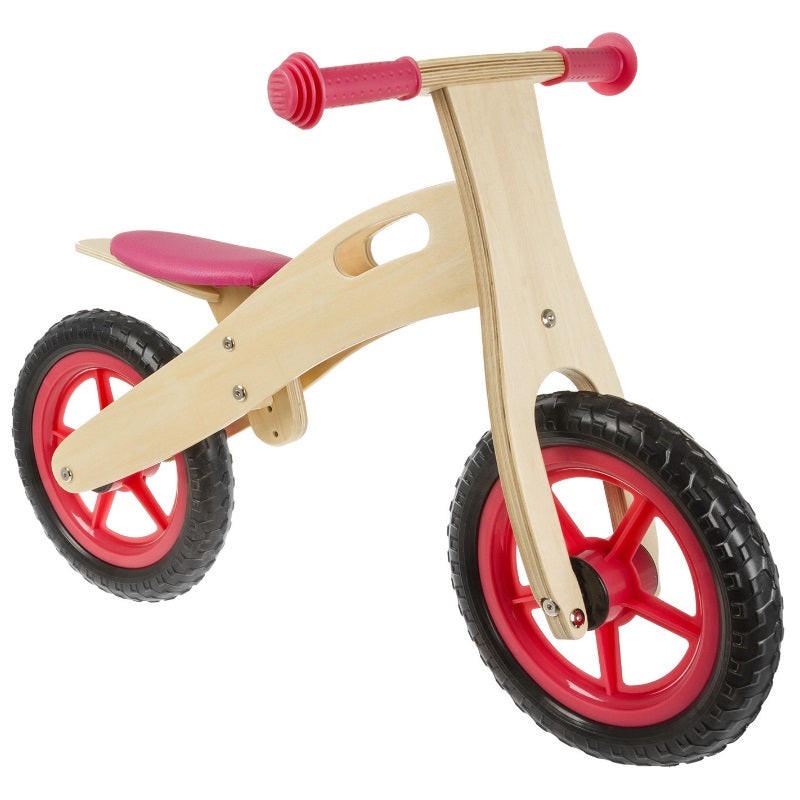 Wooden Balance Bike Red|BALANCE BIKE WOOD/RED 12″ (EA)