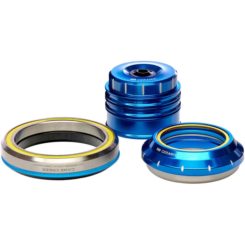 Cane Creek 110 30th Anniversary Headset – IS41/28.6/H9 Upper | IS52/40 Lower Tapered Hellbender Ceramic Bearings Blue