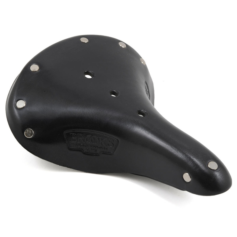 Brooks B17 Women’s Saddle (Black) (Black Steel Rails) (177mm)