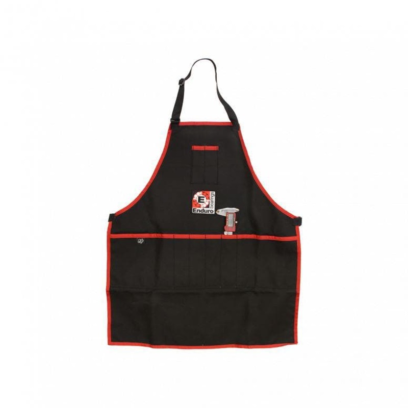 Enduro Bearings Heavy Duty Mechanic Apron – Black/Red