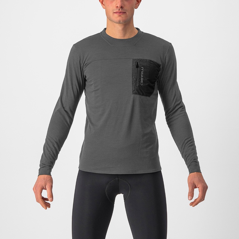 Maglia maniche lunghe Castelli Unlimited Merino – Grigio