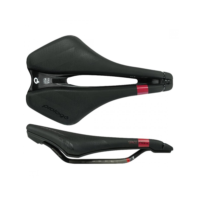 Prologo Dimension AGX Space Saddle (Hard Black) (w/Slide Control) (Tirox Rails) (153mm) (Adventure, Gravel, Cyclocross)