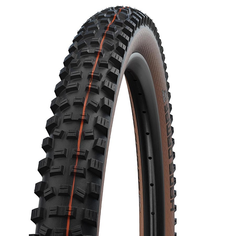 Schwalbe Hans Dampf Addix Mountain Tire 275×2.35 Folding Tubeless Ready Addix Soft Super Trail 67TPI Tanwall