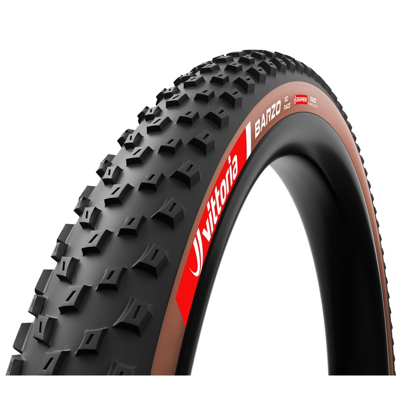 Vittoria Barzo XC Race Tire – 29 x 2.40 Tubeless Folding BLK/Brown Race Graphene + Silica