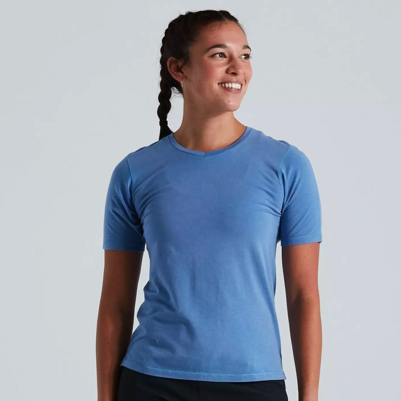 T-Shirt donna Specialized Trail Supima – Azzurro