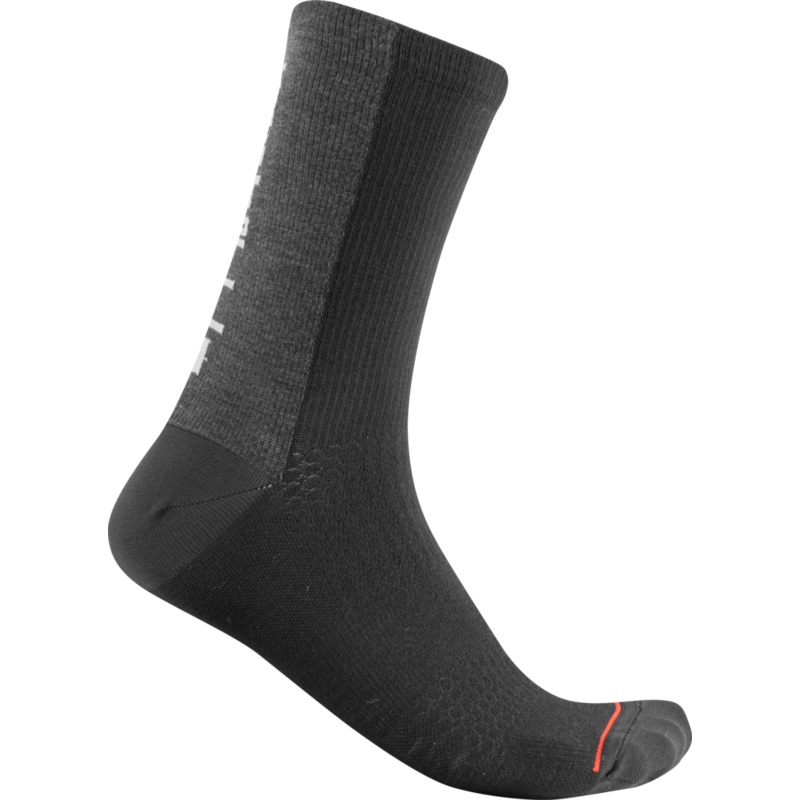 Castelli Bandito 18 Socks|Castelli Sock Bandito Wool 18 Black – 2XL|Castelli Sock Bandito Wool 18 Black – L/XL|Castelli Sock Bandito Wool 18 Black – S/M|Castelli Sock Bandito Wool 18 Nickel Gray – 2XL|Castelli Sock Bandito Wool 18 Nickel Gray – L/XL|Caste