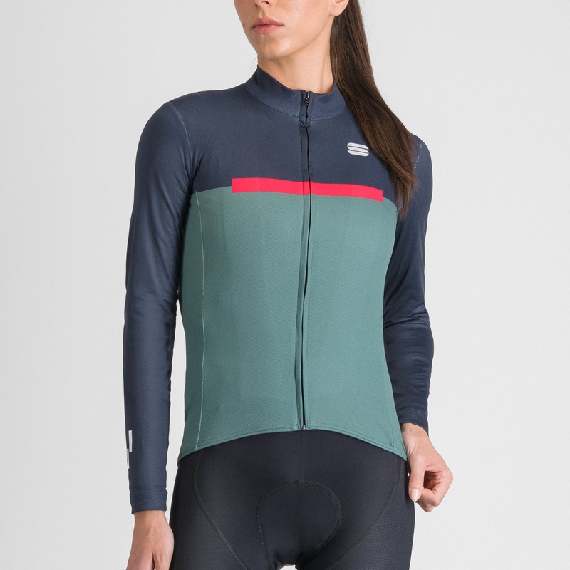 Maglia maniche lunghe donna Sportful Pista – Verde