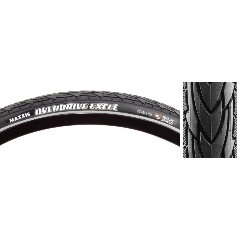 Maxxis Overdrive Excel Tire – 700 x 40 Clincher Wire Black SilkShield