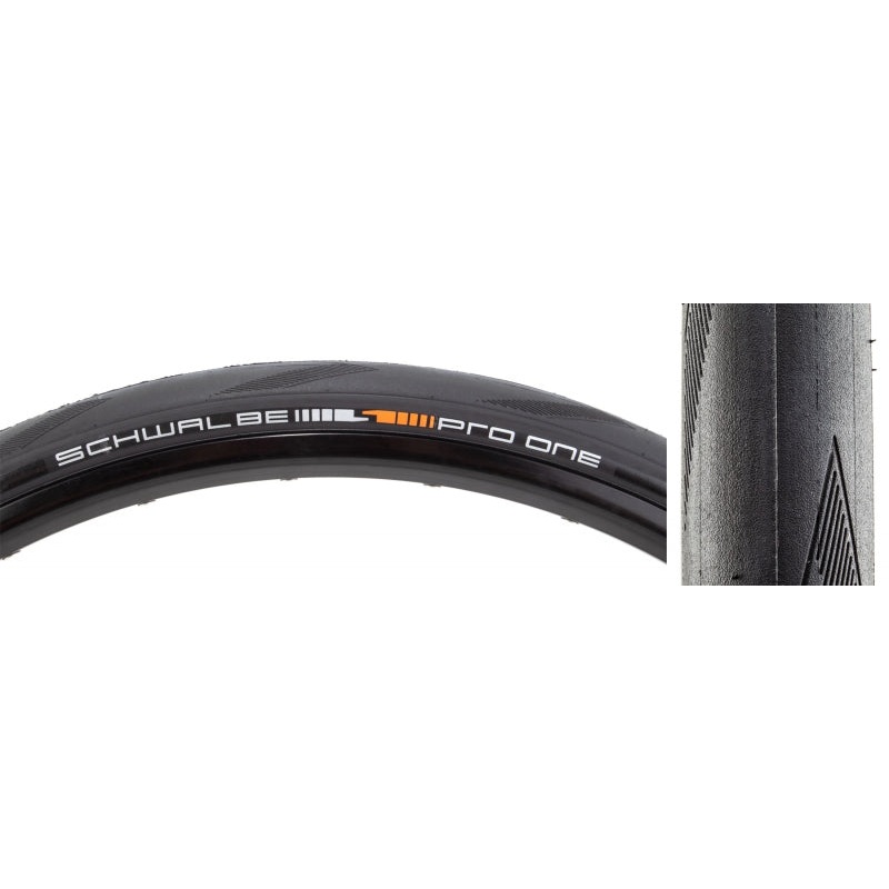 Schwalbe Pro One Tire – 700 x 32 Clincher Folding BLK Evolution Super Race Addix Race V-Guard