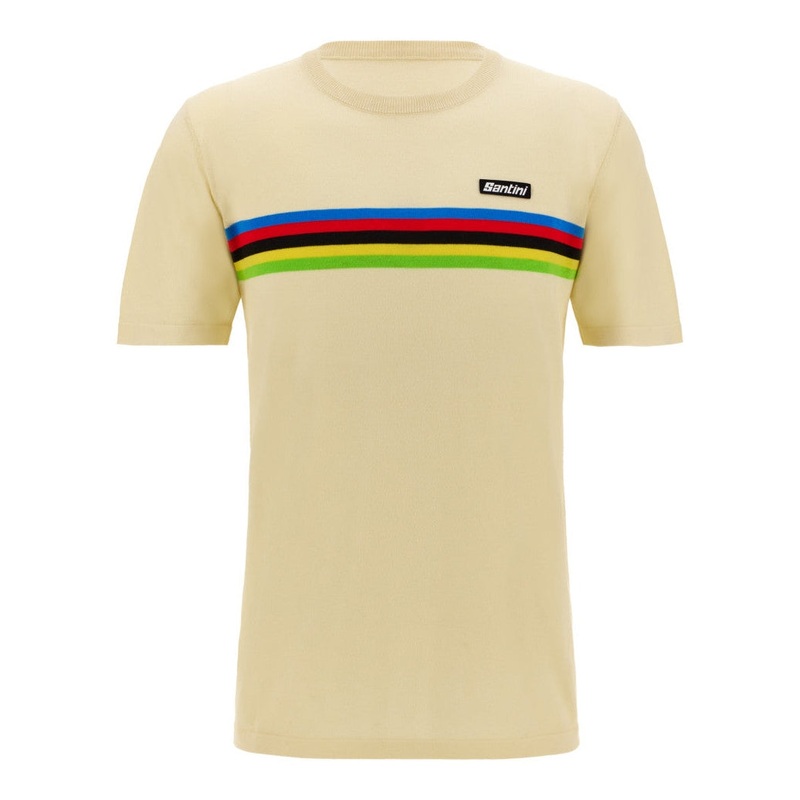 T-Shirt Santini UCI World Champion – Bianco