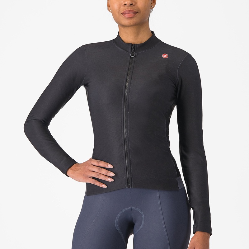 Maglia donna maniche lunghe Castelli Espresso Thermal – Nero
