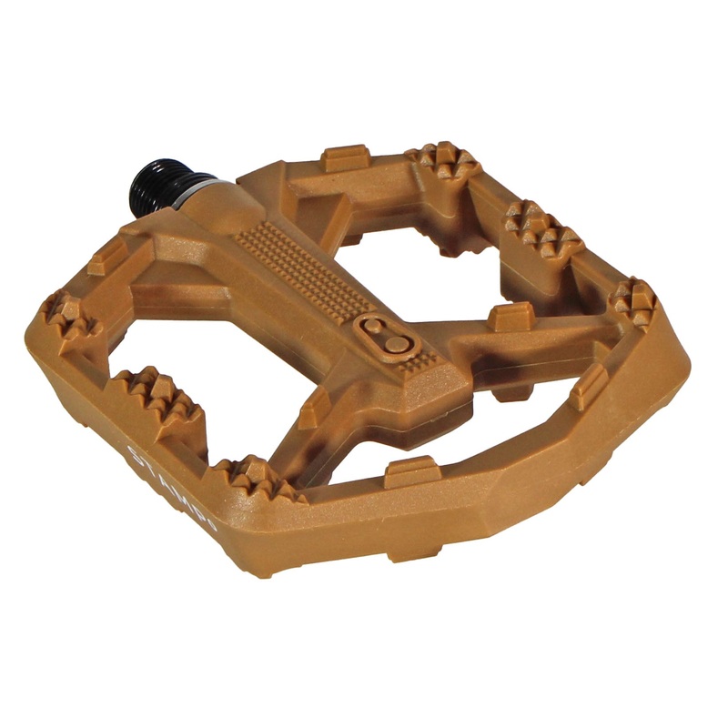 Crankbrothers Stamp 0 Pedals – Platform Aluminum 9/16 Brown Large