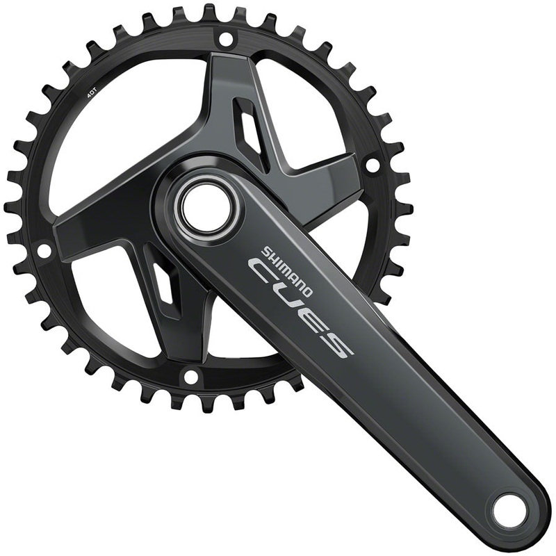 Shimano CUES FC-U8000-1 Crankset – 170mm 9/10/11-Speed 40t Asymmetric 96 BCD Hollowtech II BLK