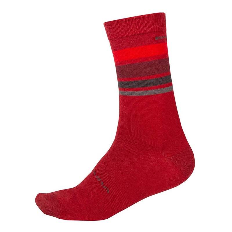 Calze Endura Baabaa Merino Stripe – Rosso