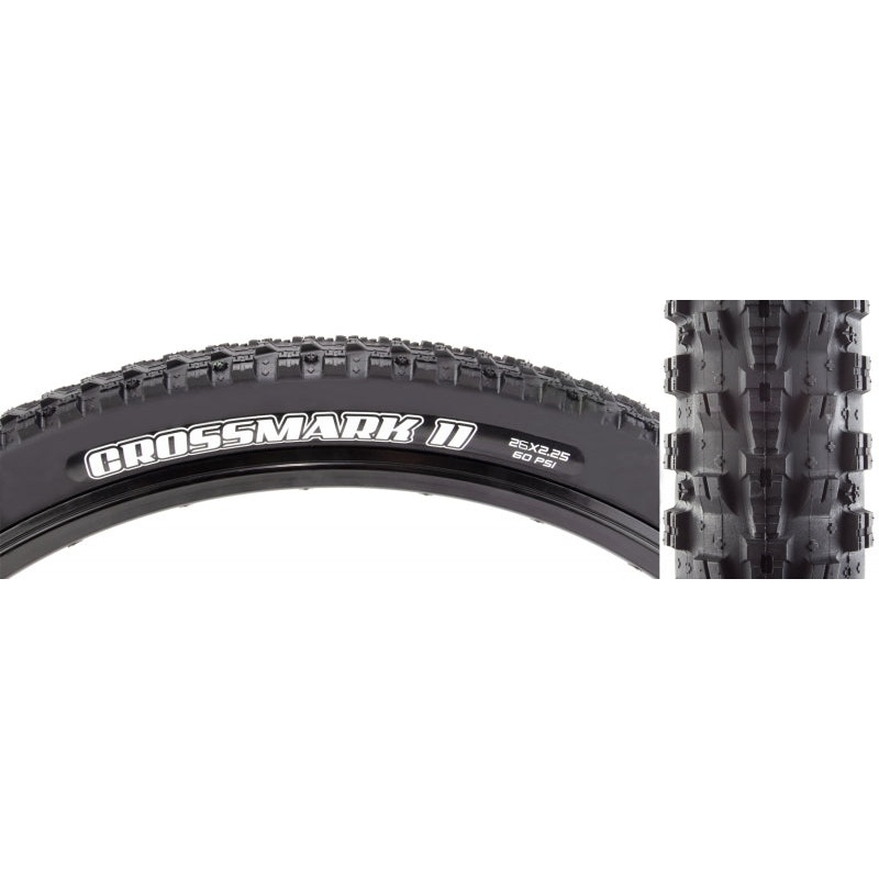 Maxxis Crossmark II Tire – 26 x 2.25 Clincher Wire Black