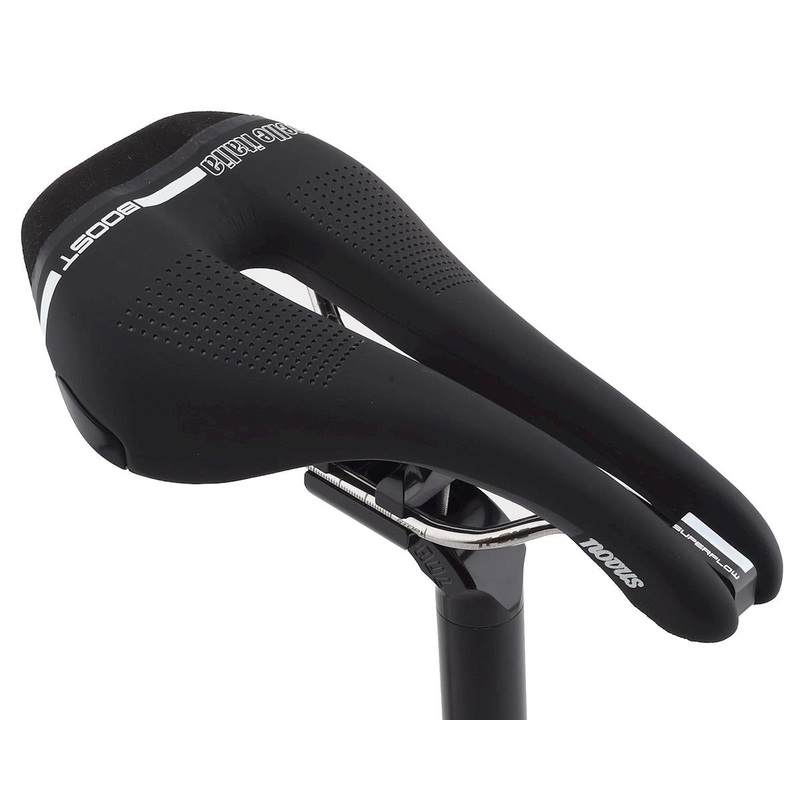 Selle Italia Novus Boost Superflow Saddle (Black) (Titanium Rails) (S3) (135mm)