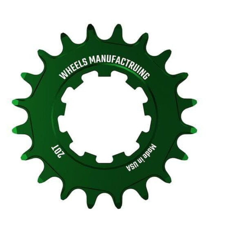 Wheels Manufacturing Solo-XD 20Tooth Cog, 7075 aluminum, Green
