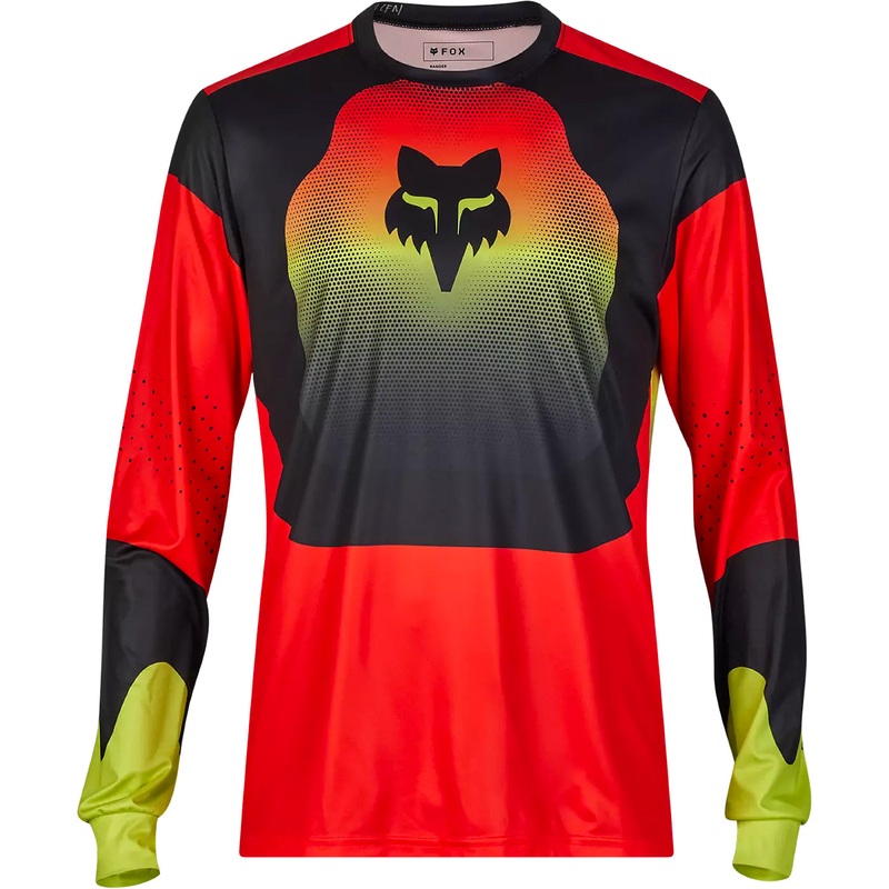 Maglia maniche lunghe Fox Ranger Revise – Rosso giallo