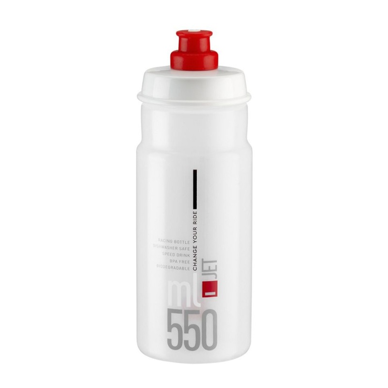 Borraccia Elite Jet Logo 550ml – Trasparente rosso