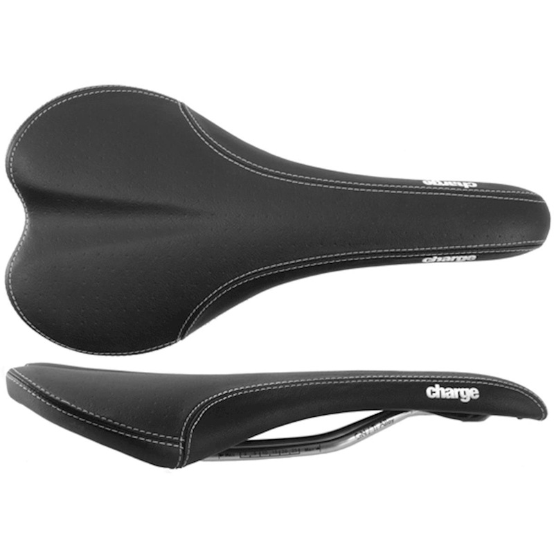Charge Bikes Knife Saddle (Black) (Titanium Rails) (140mm)