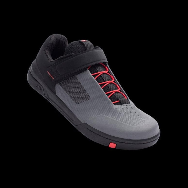 Crankbrothers Stamp Speedlace – Grey/Black/Red – 7