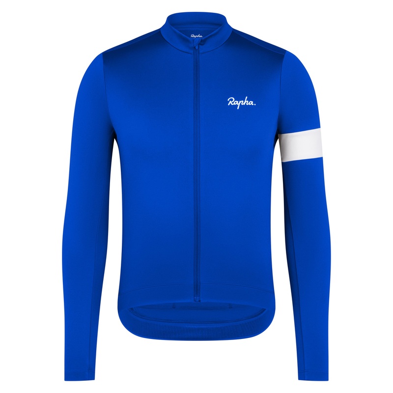 Maglia maniche lunghe Rapha Core – Blu bianco