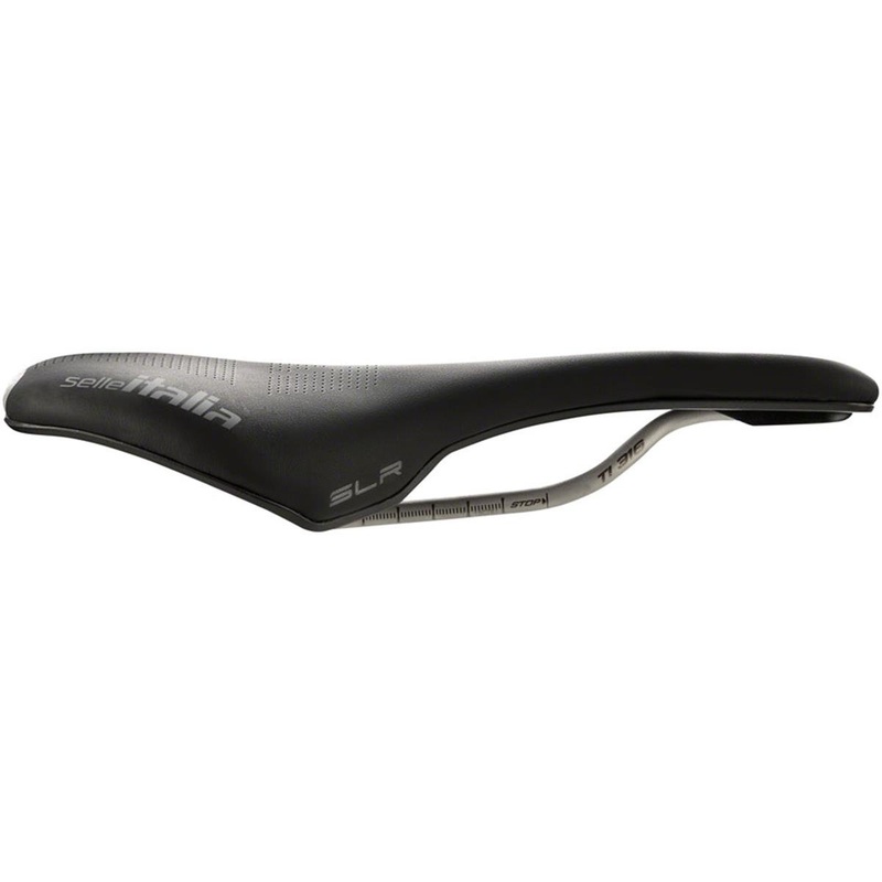 Selle Italia SLR Boost Gravel TI316 Superflow Saddle (Black) (Titanium Rails) (S3) (130mm)