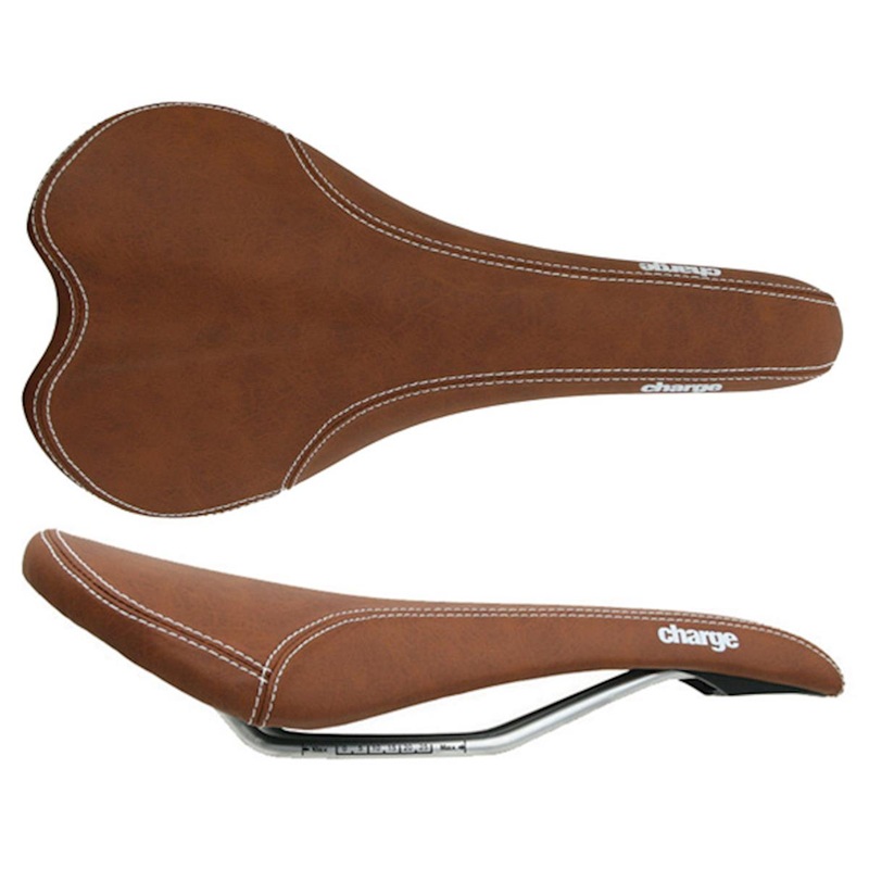 Charge Bikes Spoon Saddle (Brown) (Chromoly Rails) (140mm)