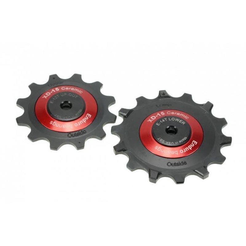 Enduro Bearings Jockey Wheels – XD15 – SRAM Eagle AXS 12sp – Red – SRAM Eagle AXS