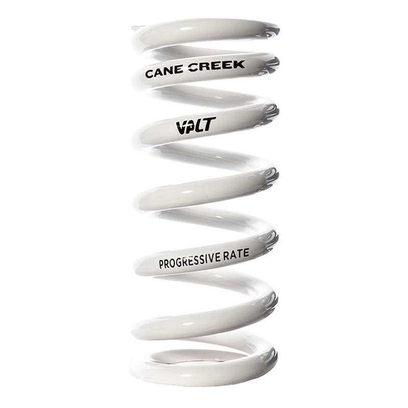 Cane Creek Progressive Rate VALT Lightweight Rear Shock Spring – 45mm x 500-610lbs White