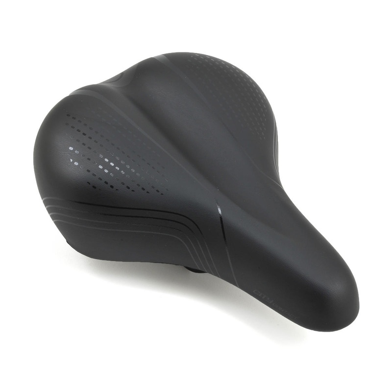 Giant Contact City Unisex Saddle (Black) (Chromoly Rails) (210mm)