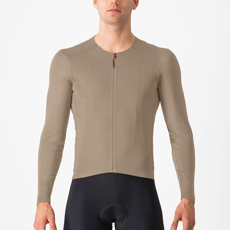 Maglia maniche lunghe Castelli Fly – Beige