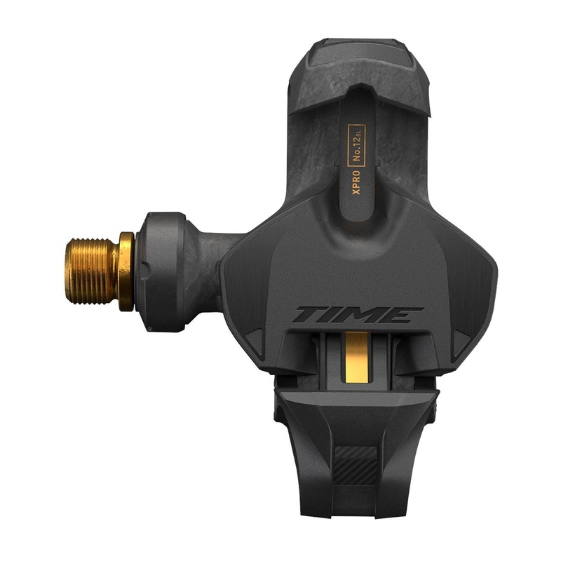 Time Pedal – Xpro 12Sl Pedals, Carbon Body And Titanium Spindle And Ceramic Bearing Including Iclic Free Cleats B1: Carbon Gold 53Mm