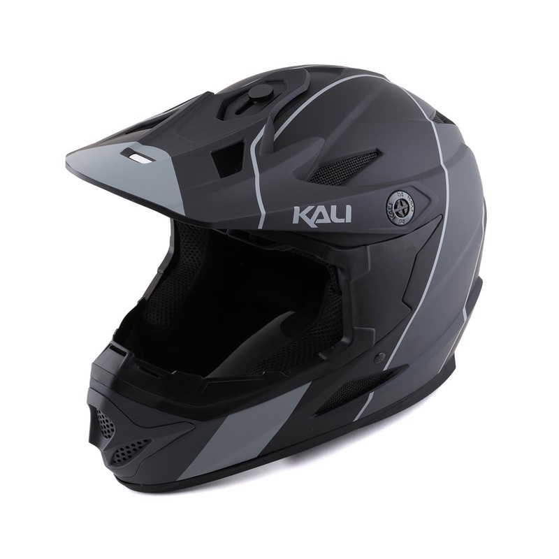 Kali Zoka Stripe Full Face Helmet (Matte Black/Grey) (S)