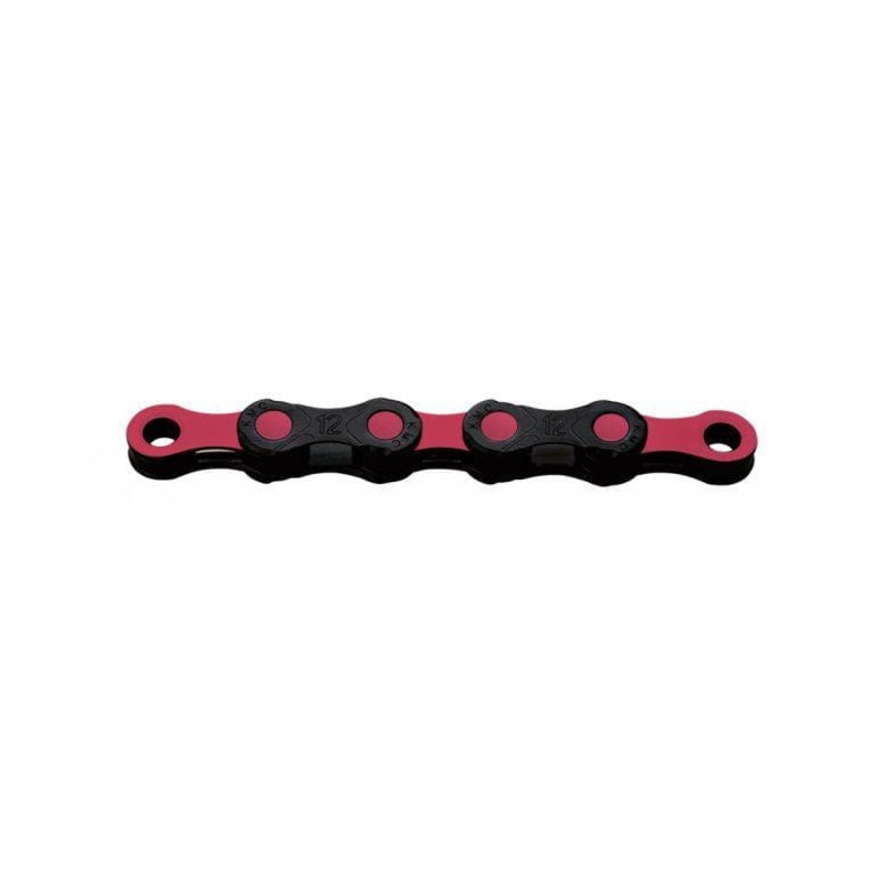 KMC DLC 12 Waxed Chain 126L – Black/Pink – 126L