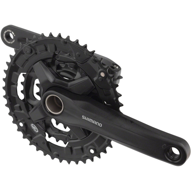 Shimano FC-MT210-3 Crankset – 175mm 9-Speed 44/32/22t Riveted 50mm Chainline BLK