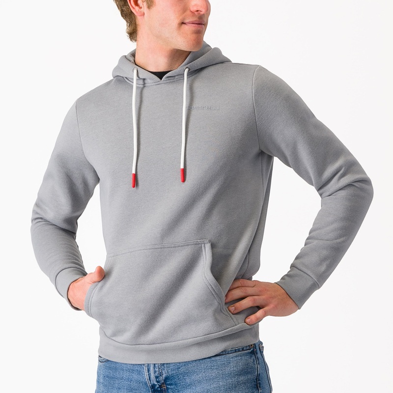 Felpa con cappuccio Castelli Classico – Grigio