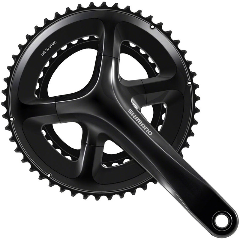 Shimano 105 FC-RS520 Crankset – 172.5mm 12-Speed 50/34t 110 Asymmetric BCD Hollowtech II Spindle Interface BLK