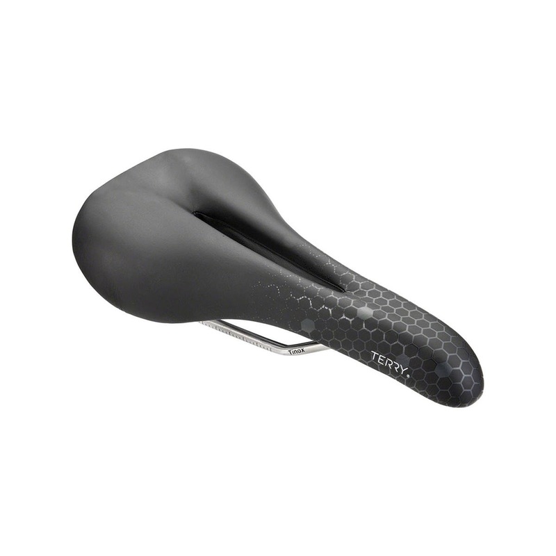 Terry Fly Ti Gel Men’s Saddle (Black/Grey) (TI-316 Rails) (140mm)
