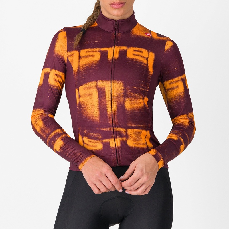 Maglia maniche lunghe donna Castelli Blur Thermal – Bordeaux