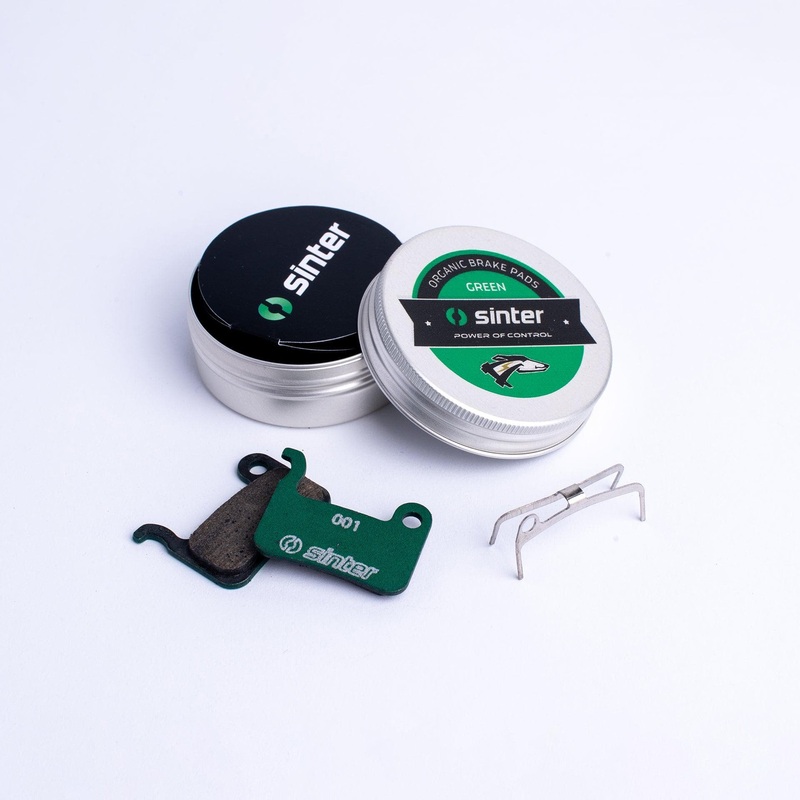 Sinter Disc Brake Pads – 001 Shimano A S2032 – Single Pair Metal Can Carded: Green