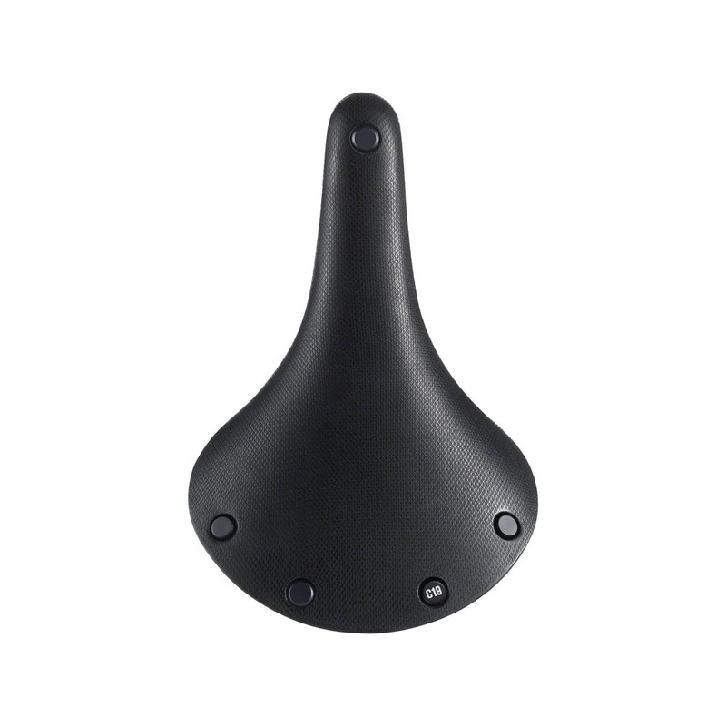 Brooks C19 Cambium Saddle (Black) (Steel Rails) (184mm)