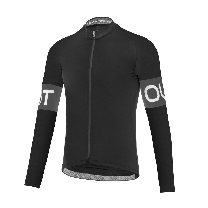 Maglia Dotout Maniche Lunghe Block – Nero-Grigio Scuro
