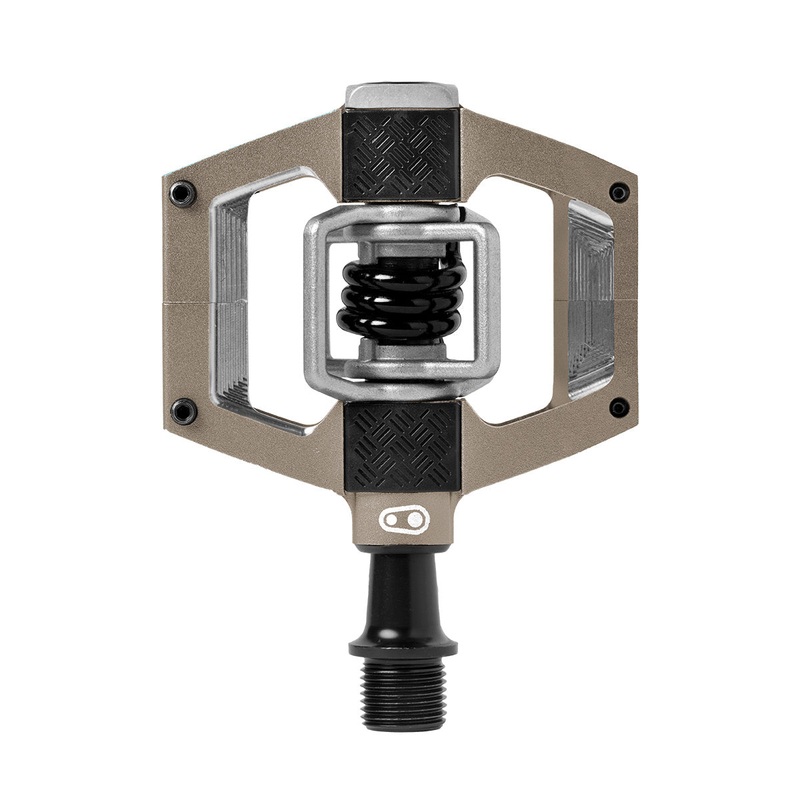 Crankbrothers Mallet Trail Pedals – Dual Sided Clipless Platform Aluminum 9/16 Champange