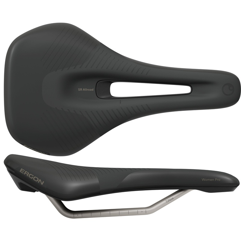 Ergon SR Allroad Pro Saddle – TiNox SL Black Womens Small/Medium