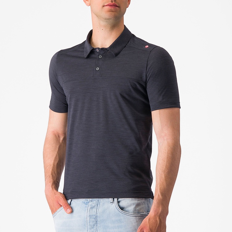 Polo Castelli Merino – Nero|XS|S|M|L|XL|XXL|XXXL|Nero