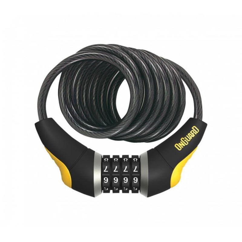OnGuard Doberman Combo Cable Lock 10mm – Black/Yellow – 185cm