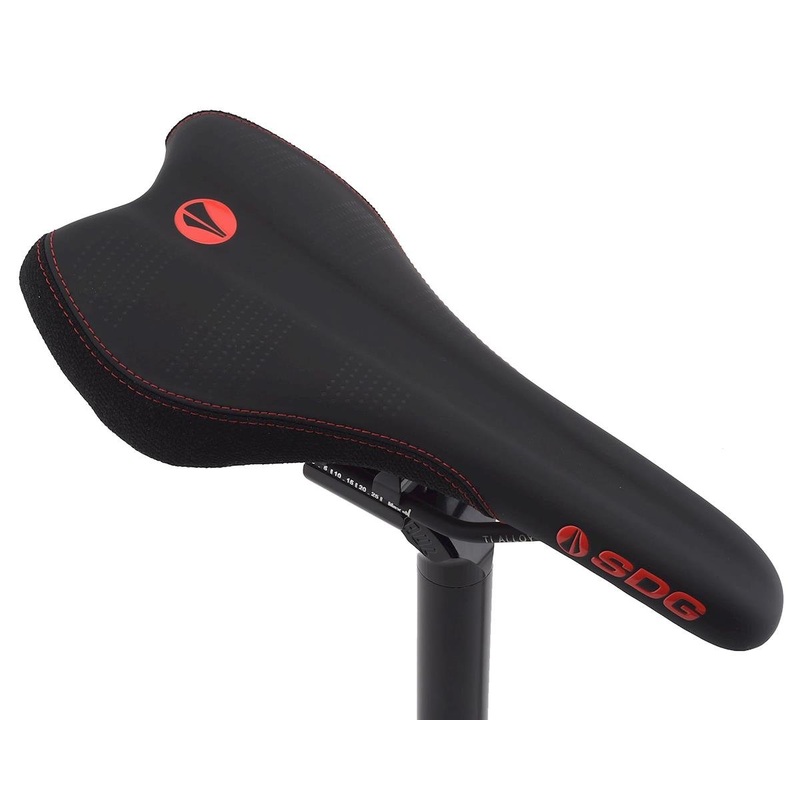 SDG Radar Mountain Saddle (Black/Red) (Titanium Rails) (138mm)